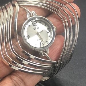 Stainless Steel Bracelet Watch Combo Cuff -NWOT-NEEDS NEW BATTERY